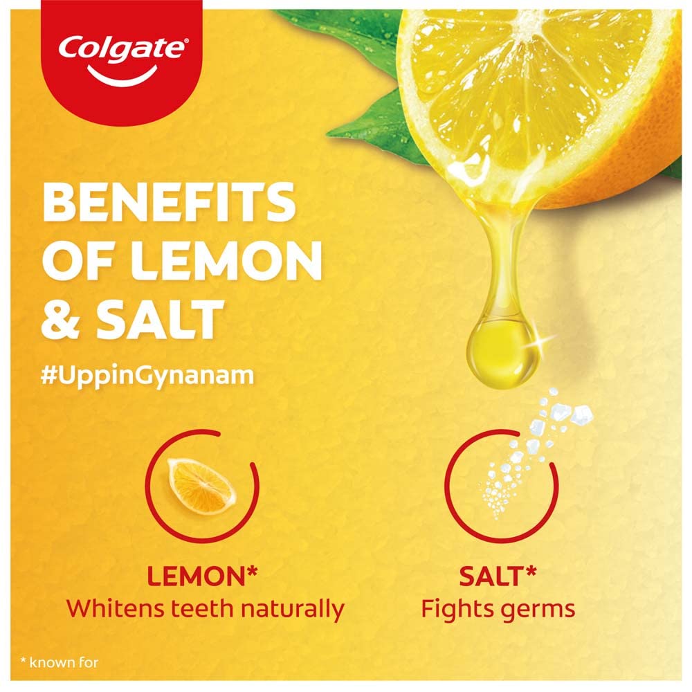 Colgate Plaque Removal Toothpaste Active Salt - 100 G (Salt And Lemon) – view 4