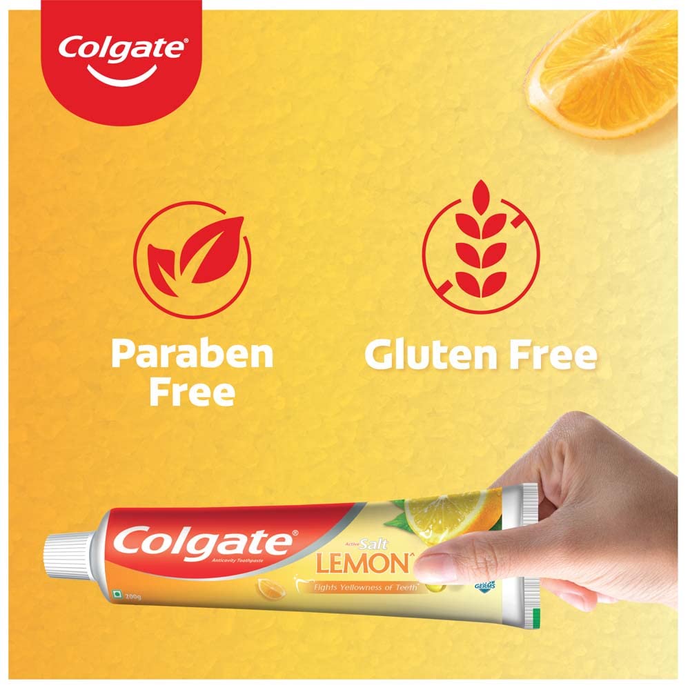 Colgate Plaque Removal Toothpaste Active Salt - 100 G (Salt And Lemon) – view 5