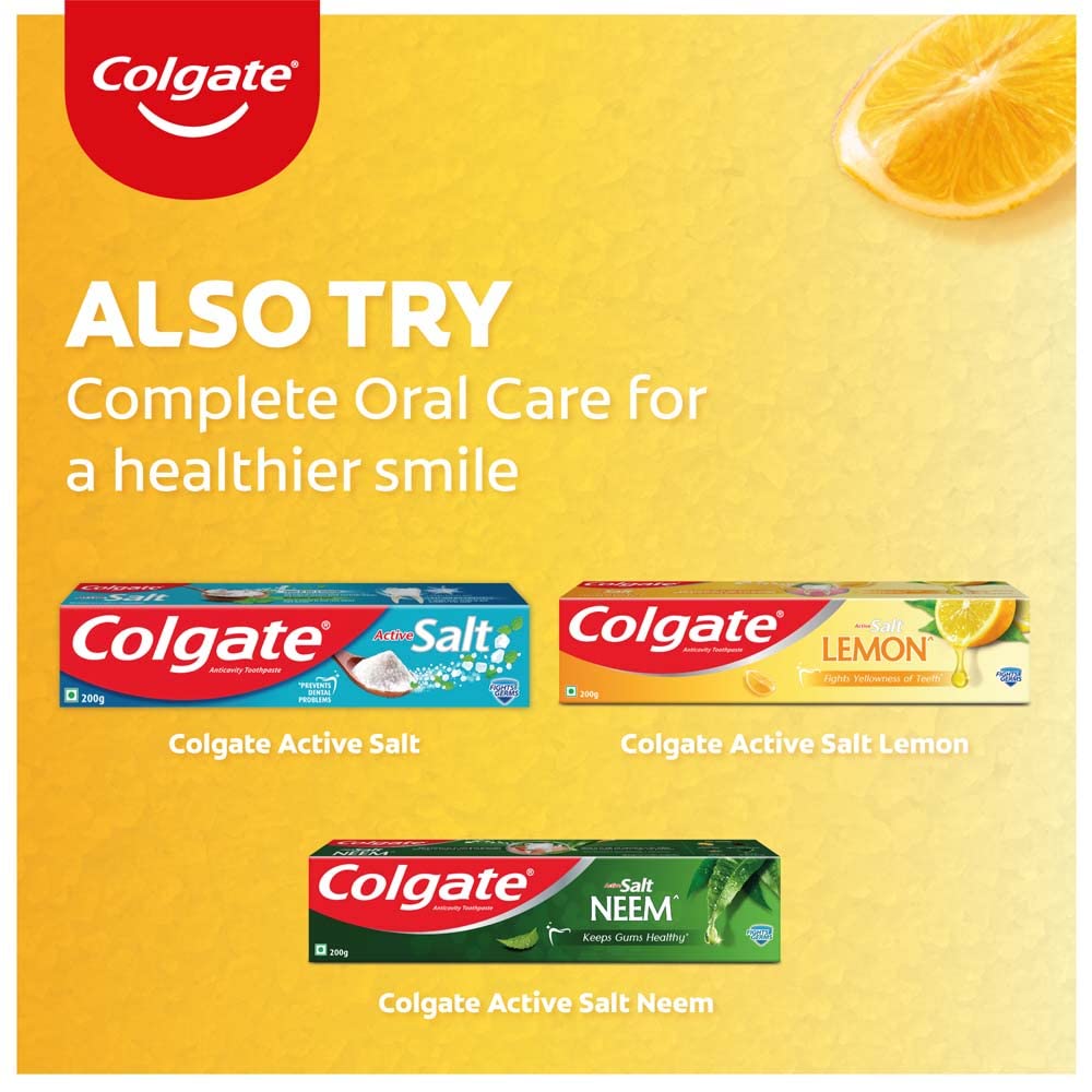 Colgate Plaque Removal Toothpaste Active Salt - 100 G (Salt And Lemon) – view 7