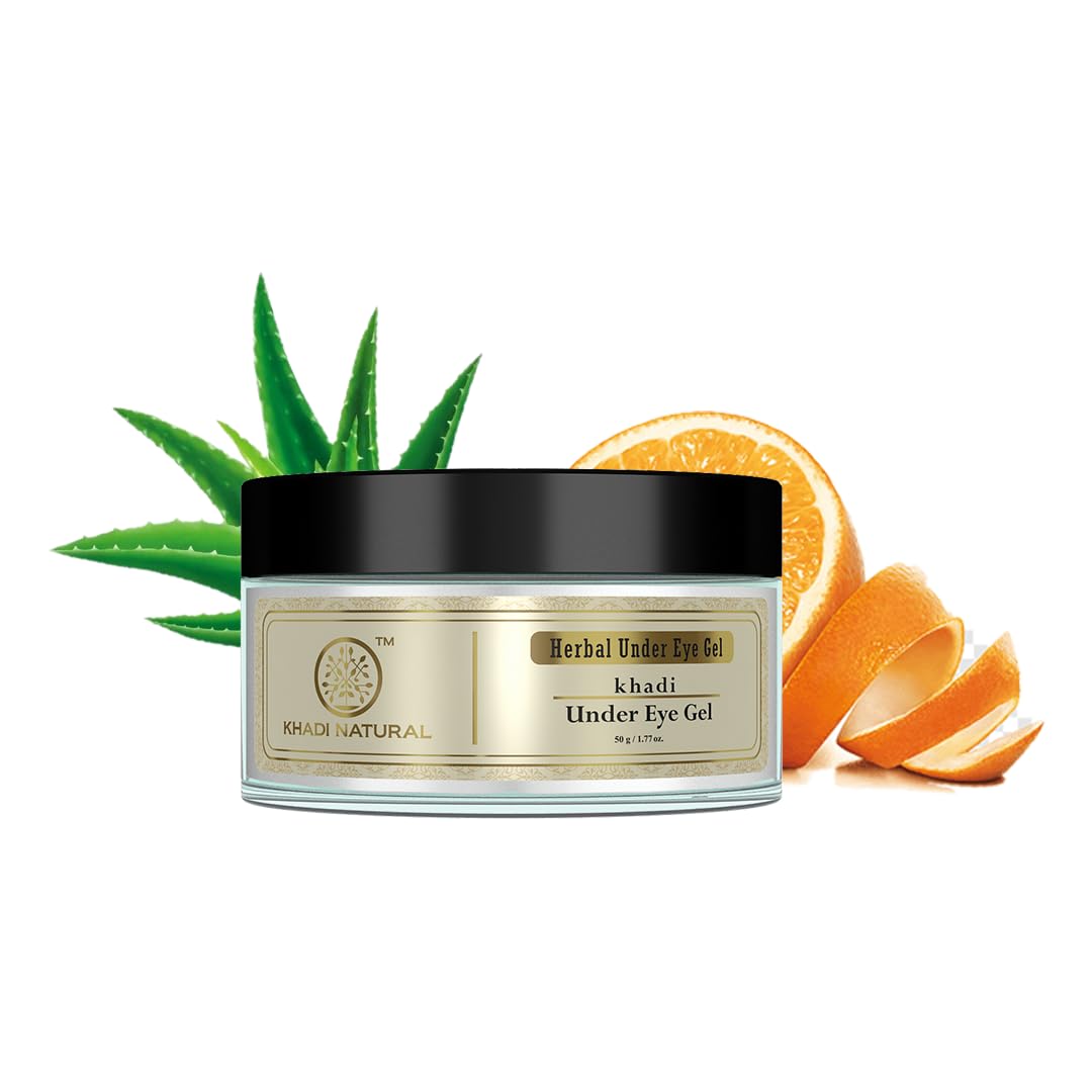 Khadi Natural Under Eye Gel| Reduces Dark Circles, Puffiness, Fine Lines & Wrinkles|Suits all Skin Types| 50gm