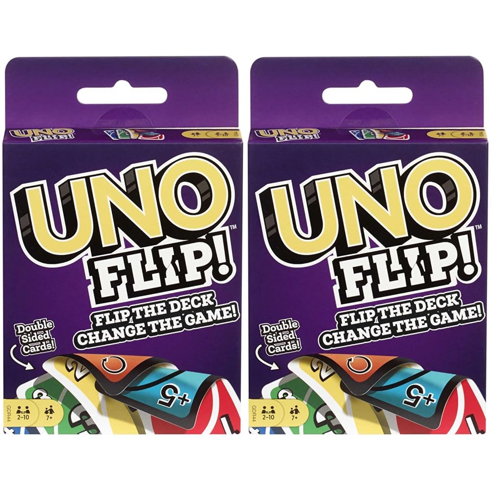 Mattel Games Uno Flip Side Card Game (Pack of 2),for Adults,Multicolor