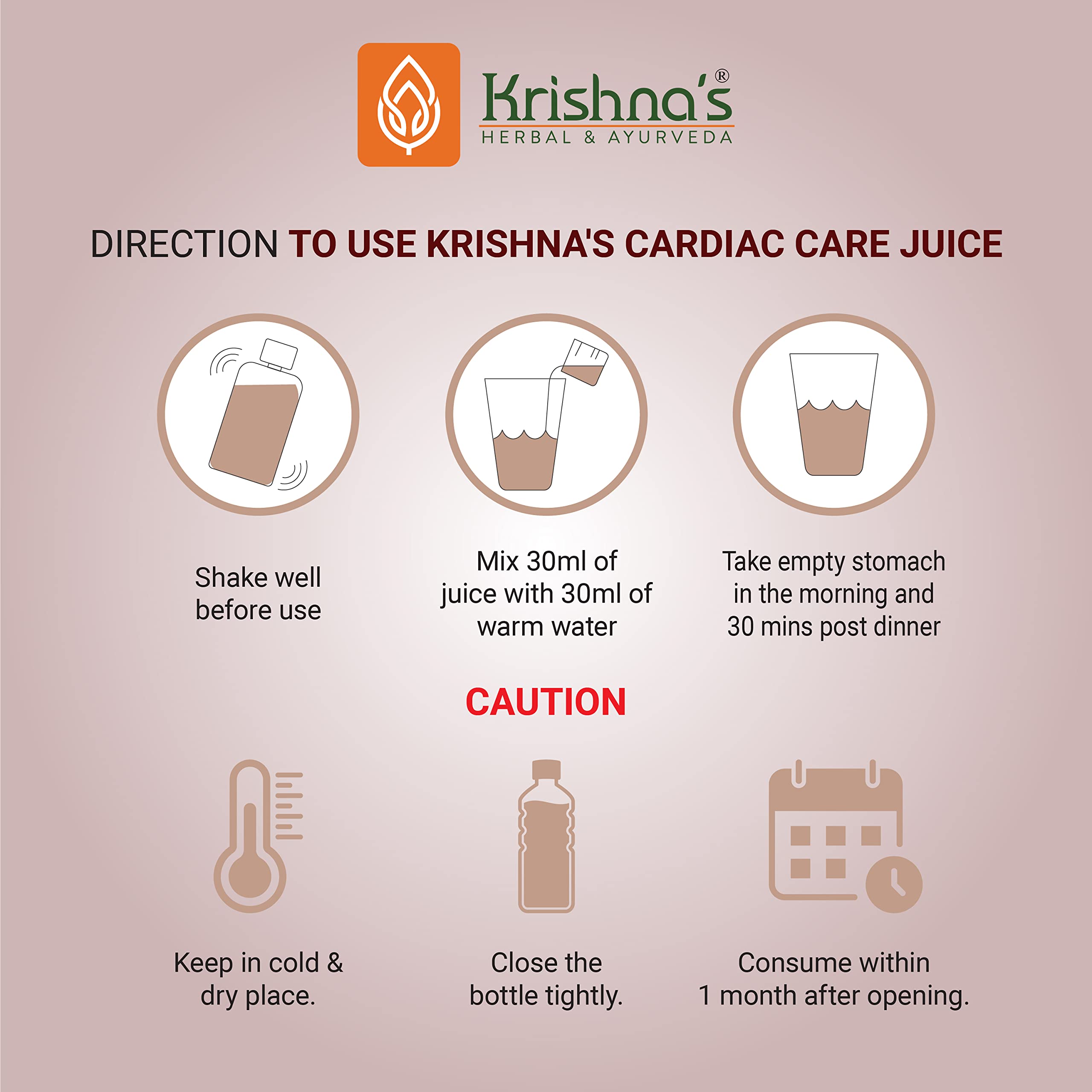 KRISHNA's HERBAL & AYURVEDA Cardiac Care Juice - 1000 Ml – view 6