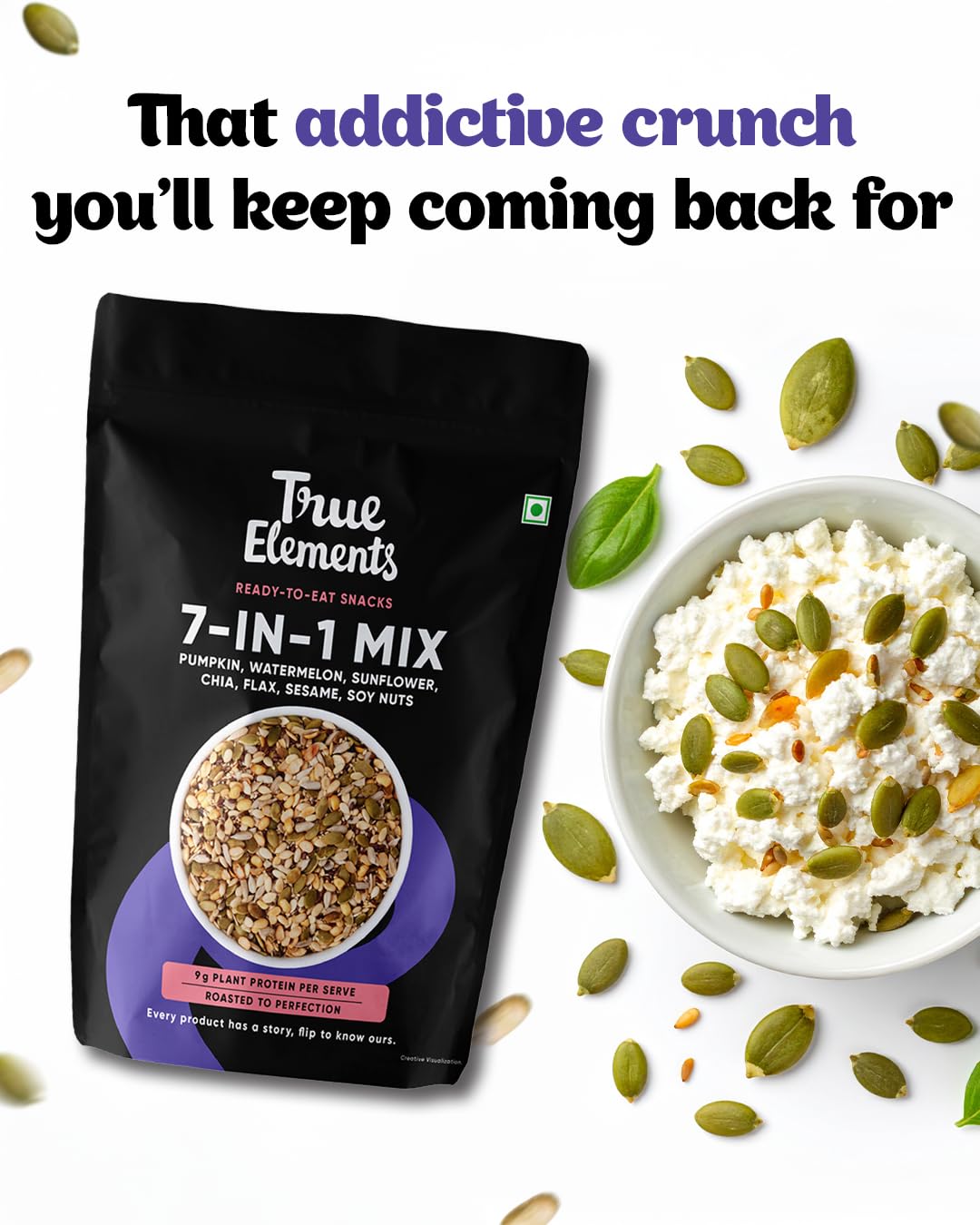 True Elements 7 in 1 Seeds Mix 250g - Complete Seed Blend – view 7