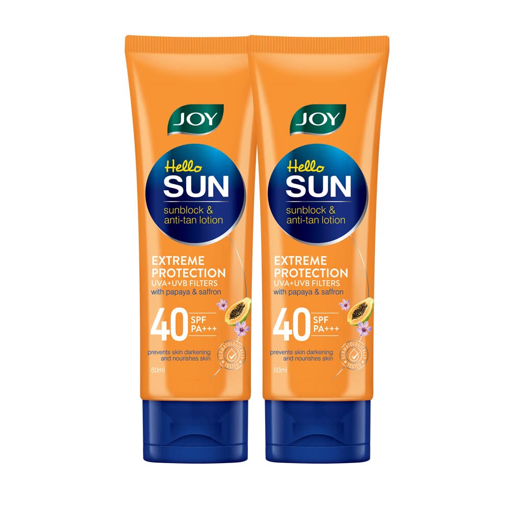Joy SPF 40 sunscreen lotion two 50 ml pack