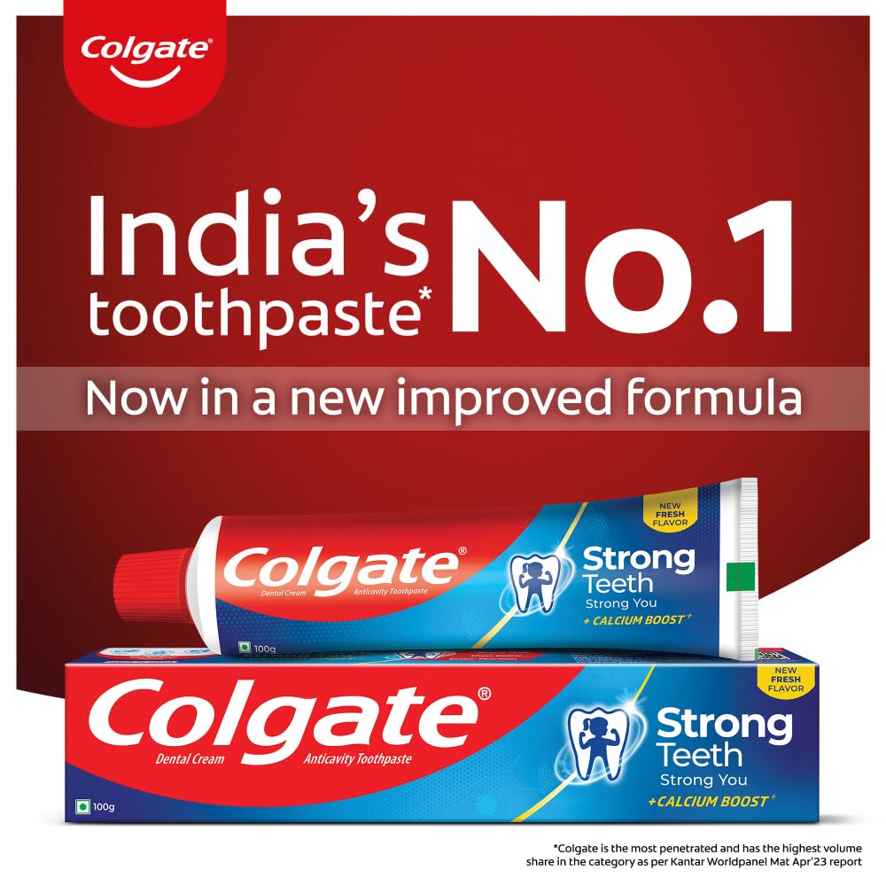 Colgate Strong Teeth Cavity Protection Toothpaste, Colgate Toothpaste with Calcium Boost, 700gm Saver Pack, India's No.1 Toothpaste – view 8