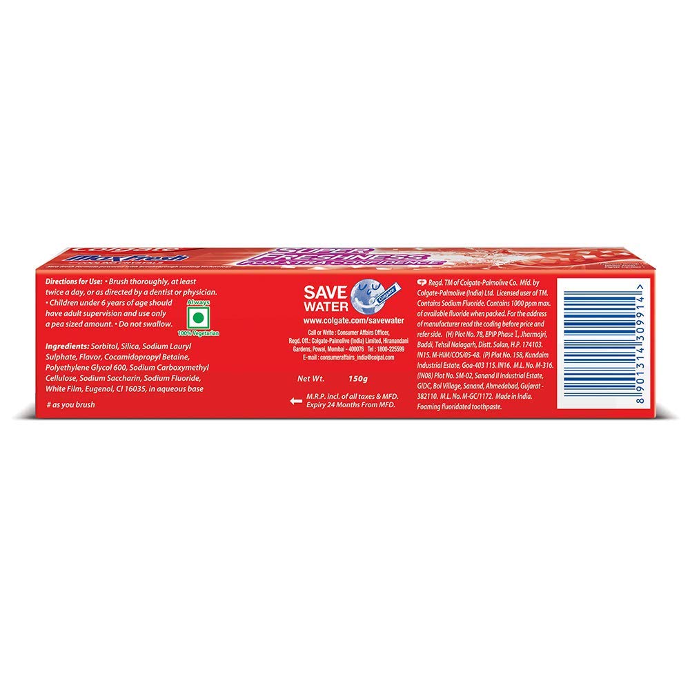 Colgate Maxfresh Red Gel Toothpaste Spicy Fresh, 300G Combo Pack, Freshness – view 2