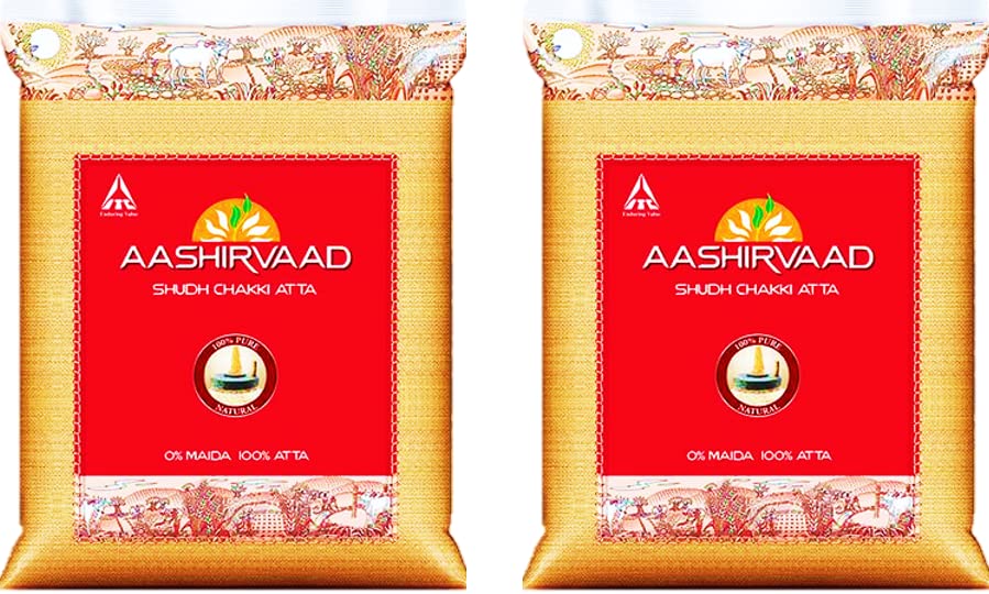 Unique Aashirvaad Shudh Chakki Atta 2 kg (Pack of 2) Unique