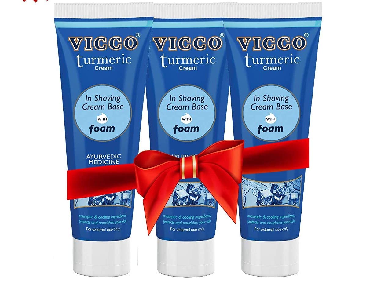 Vicco Ayurvedic Shaving Cream (PLAIN) - 70g (Pack of 3)