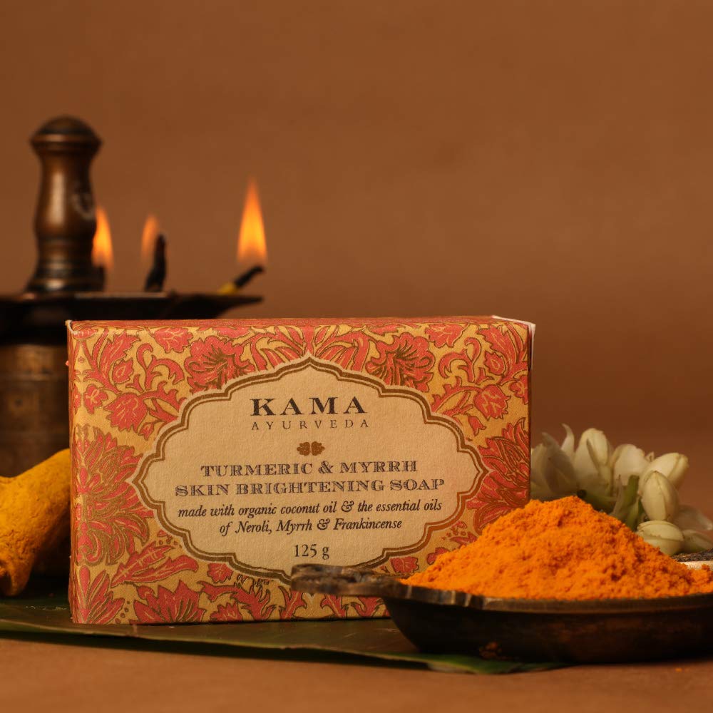 Kama Ayurveda Turmeric and Myrrh Skin Brightening Soap, 125g – view 3