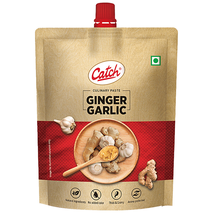 Catch Ginger Garlic/Adrak Lehsun Paste - Thick & Grainy, No Artificial Colours 200 g – view 2