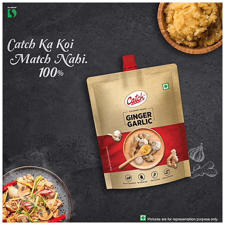 Catch Ginger Garlic/Adrak Lehsun Paste - Thick & Grainy, No Artificial Colours 200 g – view 4