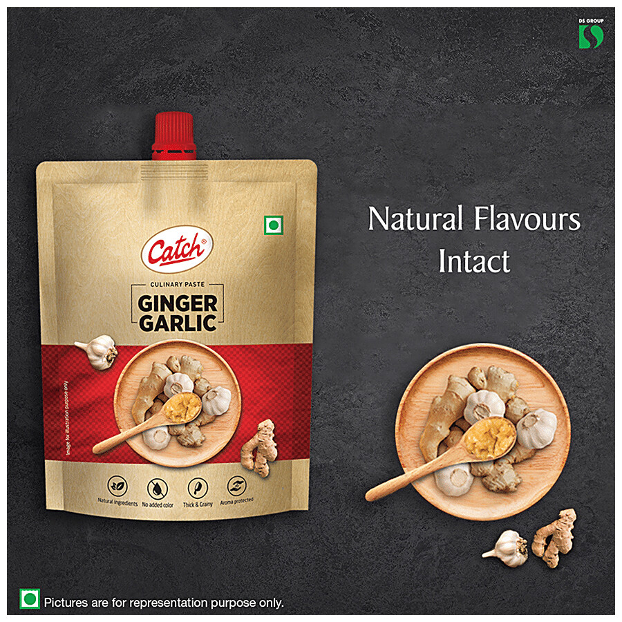 Catch Ginger Garlic/Adrak Lehsun Paste - Thick & Grainy, No Artificial Colours 200 g – view 6