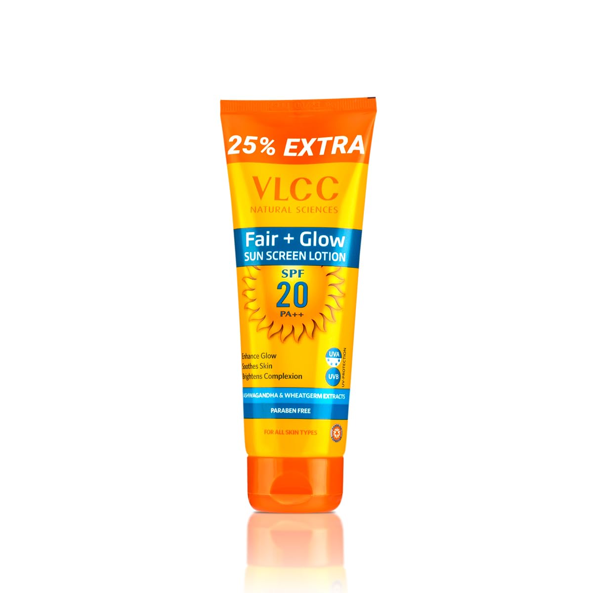 VLCC sunscreen lotion tube with SPF 20 PA++ extra pack