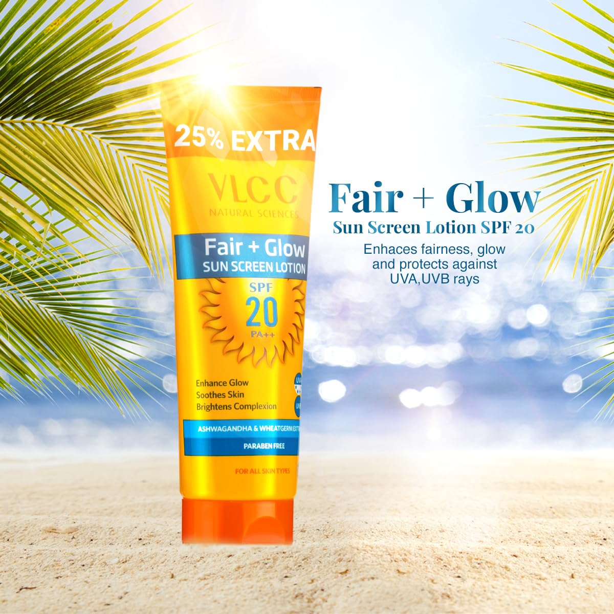 VLCC Fair Glow Sunscreen Lotion SPF 20 - 1.08 Pounds Solid – view 2