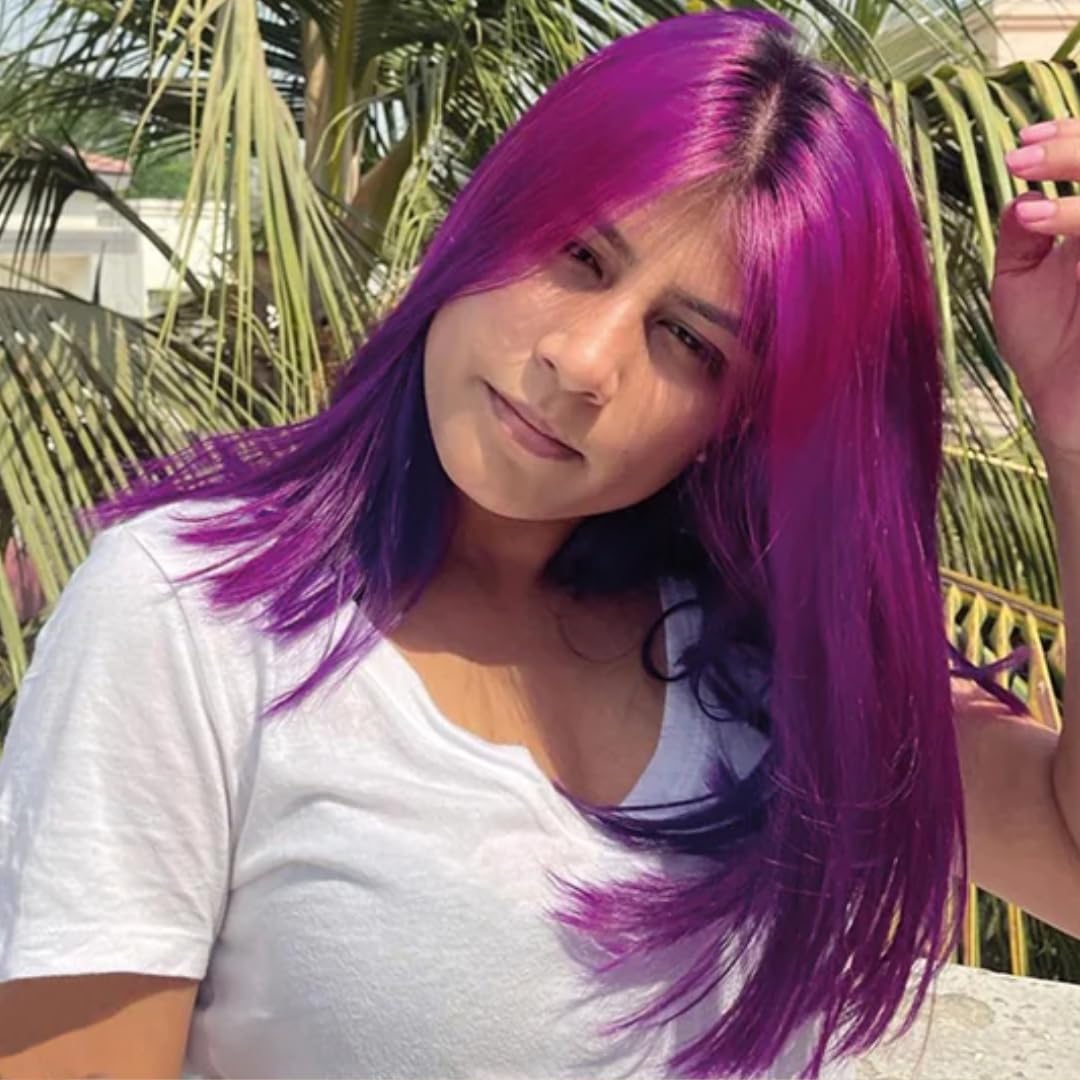 Paradyes Comrii Purple Semi-Permanent Hair Color Kit: Ammonia-Free, Lasts 8+ Washes, Ideal for Dark Hair, Enriched with Nourishing Conditioner Crème – view 4