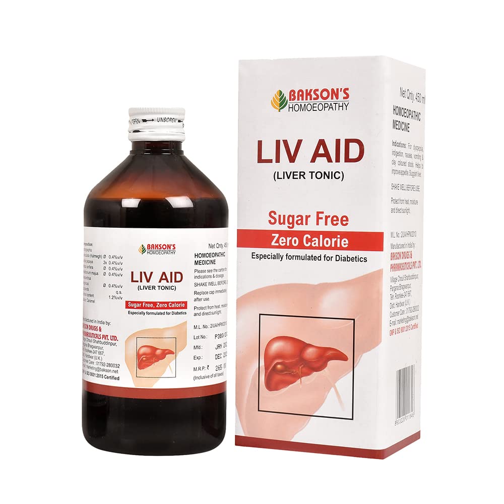 Dr. Bakshi's Bakson Liv Aid SF Syrup 450 ml bottle