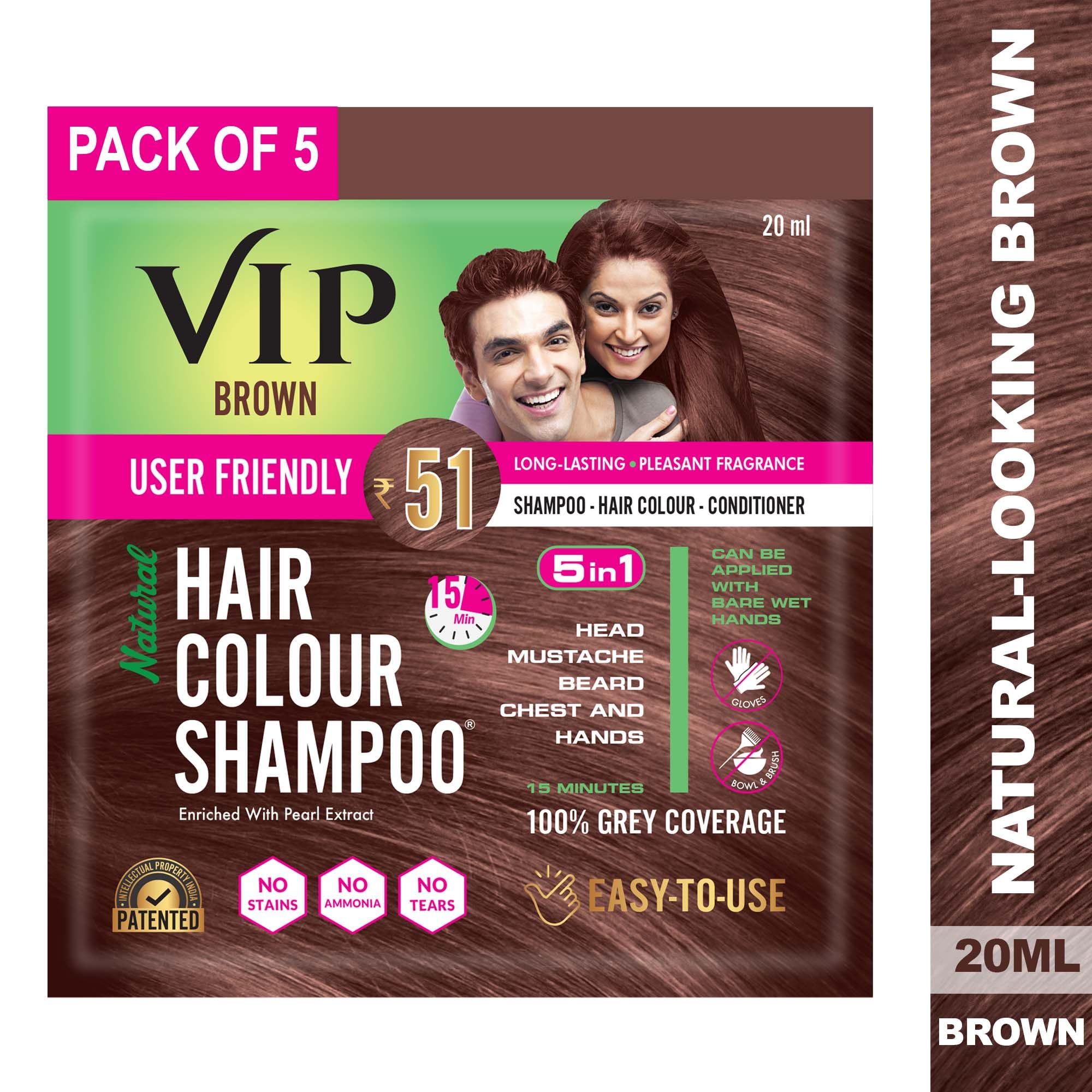 VIP Hair Colour Shampoo - Brown – view 6
