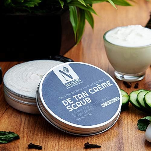 Advanced organic de tan cream scrub jar, 100 g size