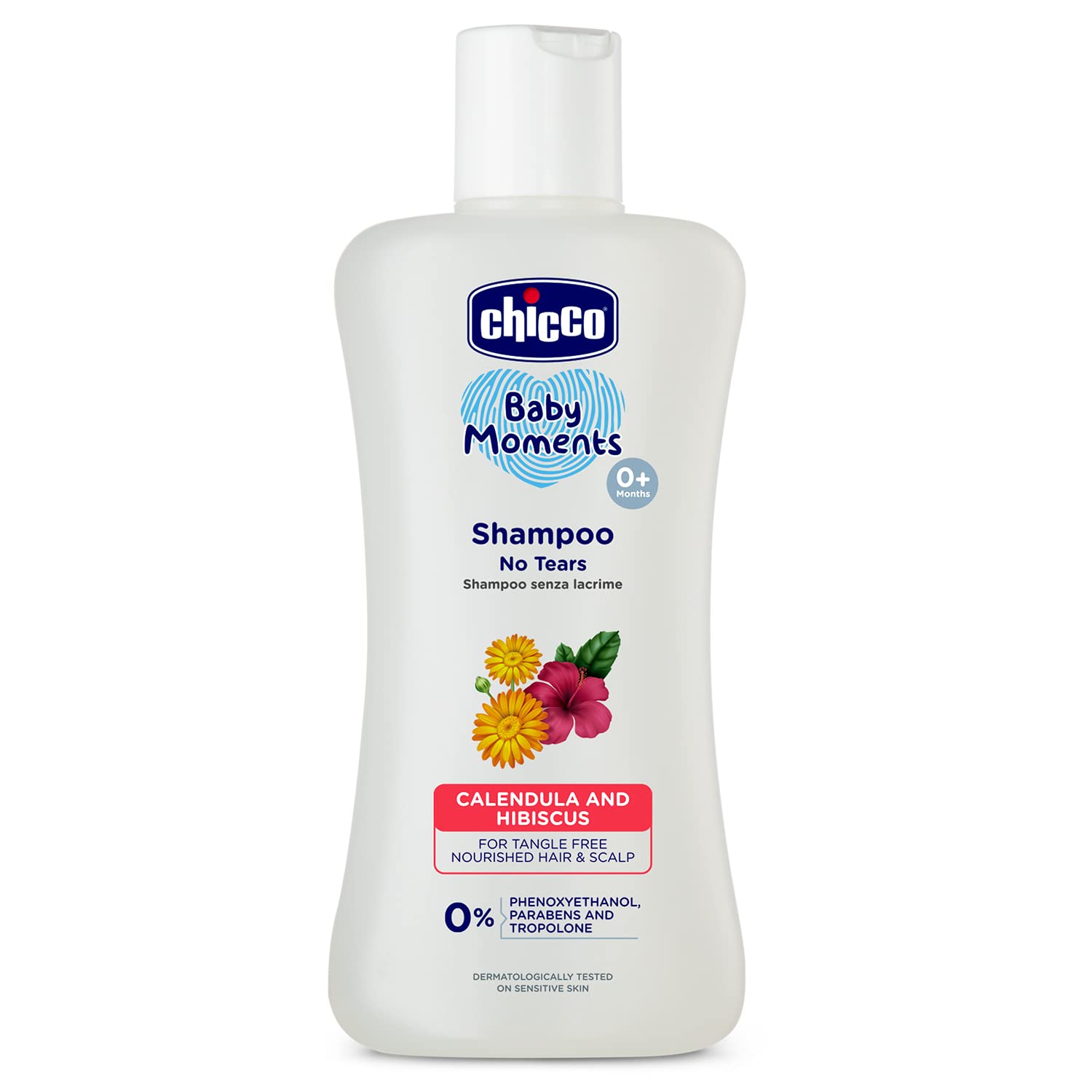 Chicco Baby Moments baby shampoo bottle for tear-free bath times