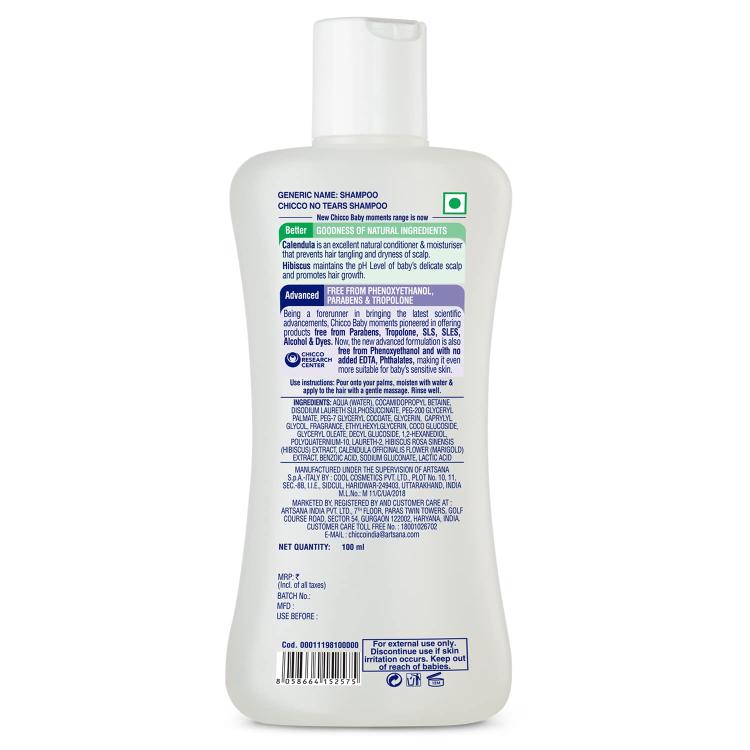 Chicco Baby Moments Shampoo for Tear-Free Bath Times, New Advanced Formula with Natural Ingredients, Suitable for Baby – view 9