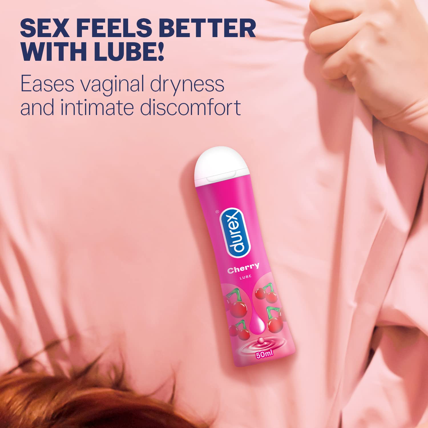 Durex Air Condoms for Men, 10 Count with Durex Lube Cherry Flavoured Lubricant Gel for Men & Women (50ml, Water Based Lube, Suitable for Use with Toys) – view 4