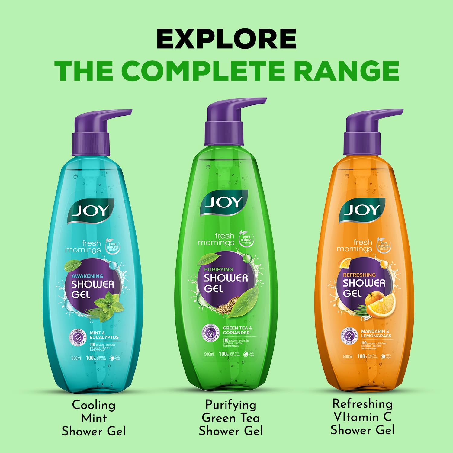 Joy Green Tea Shower Gel Body Wash (500 ml) – view 7