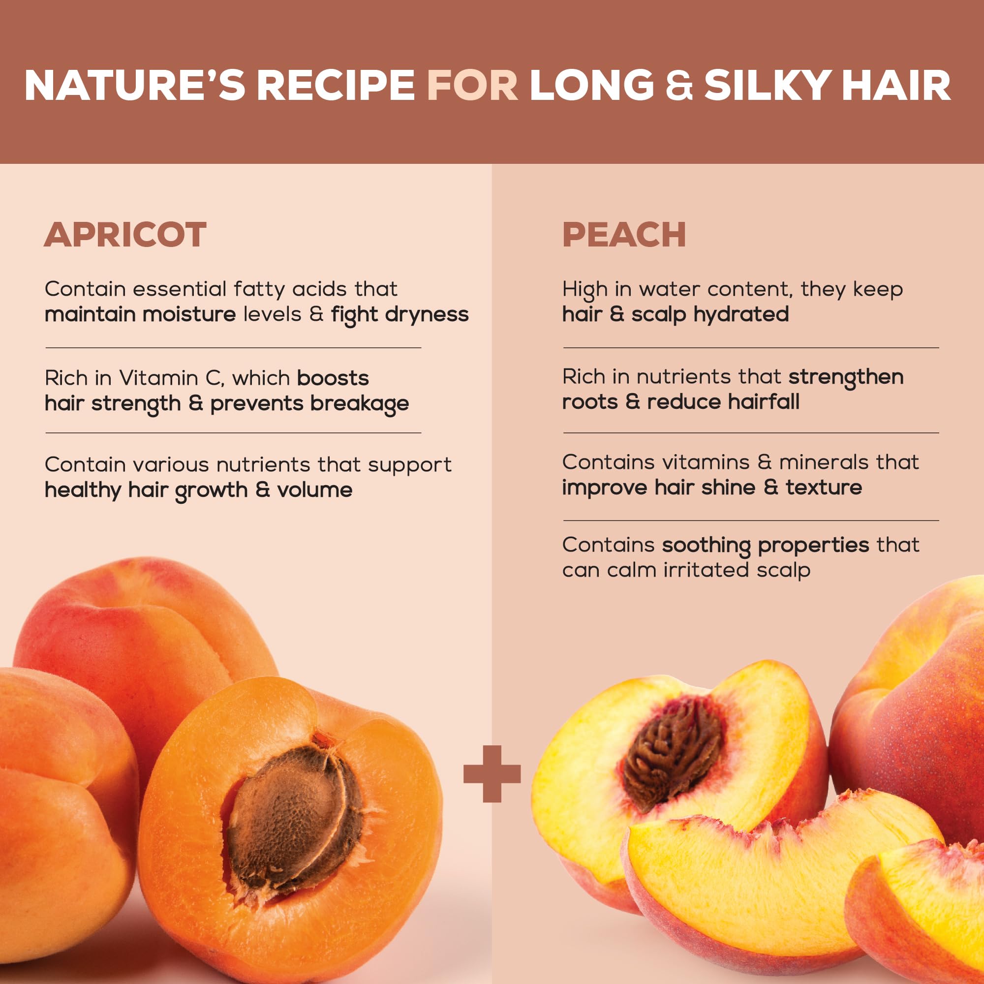 Joy Hair Fruits Long & Silky Conditioning Shampoo Enriched with Apricot & Peach, 340 ml – view 3