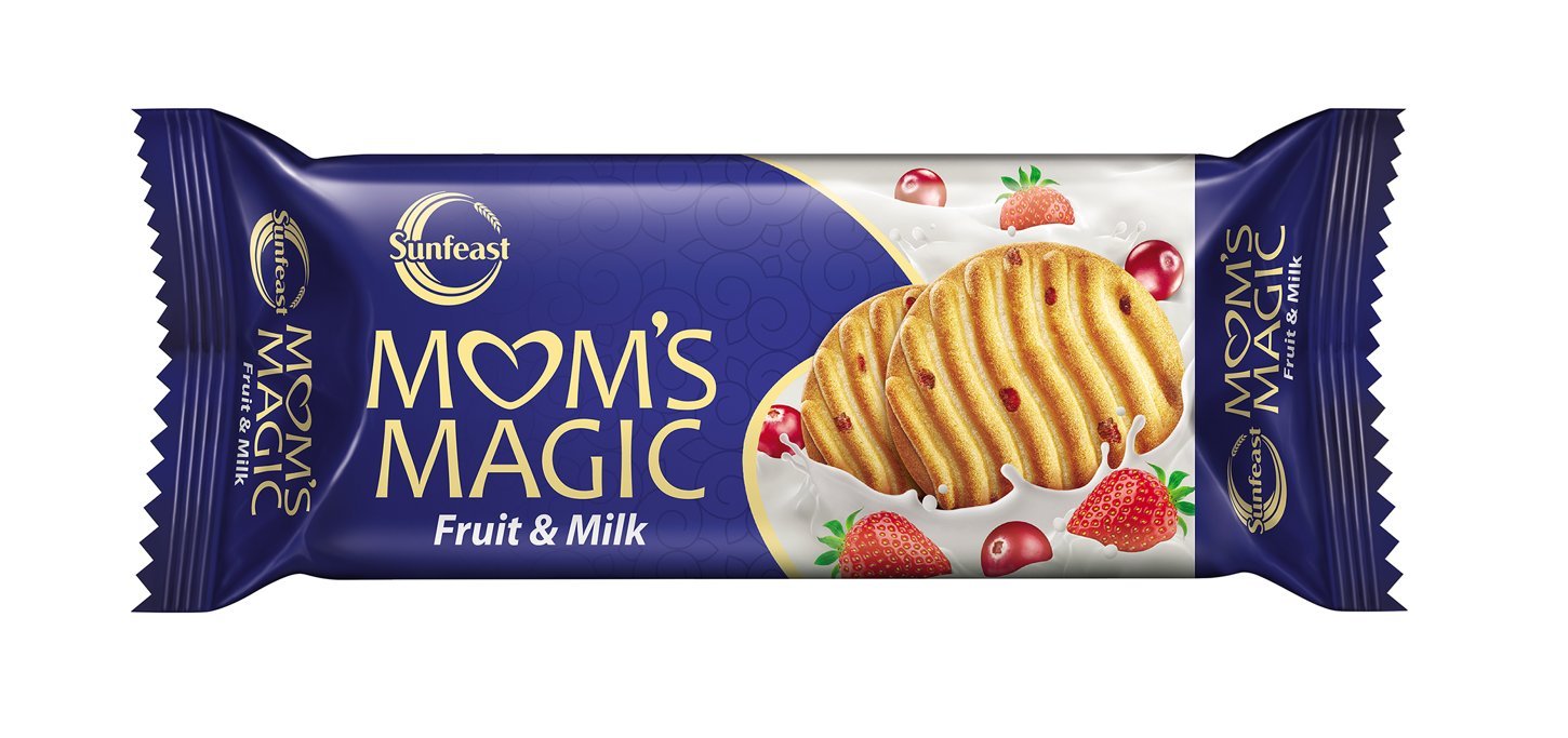 Front view of Sunfeast Mom's Magic Fruit and Milk box