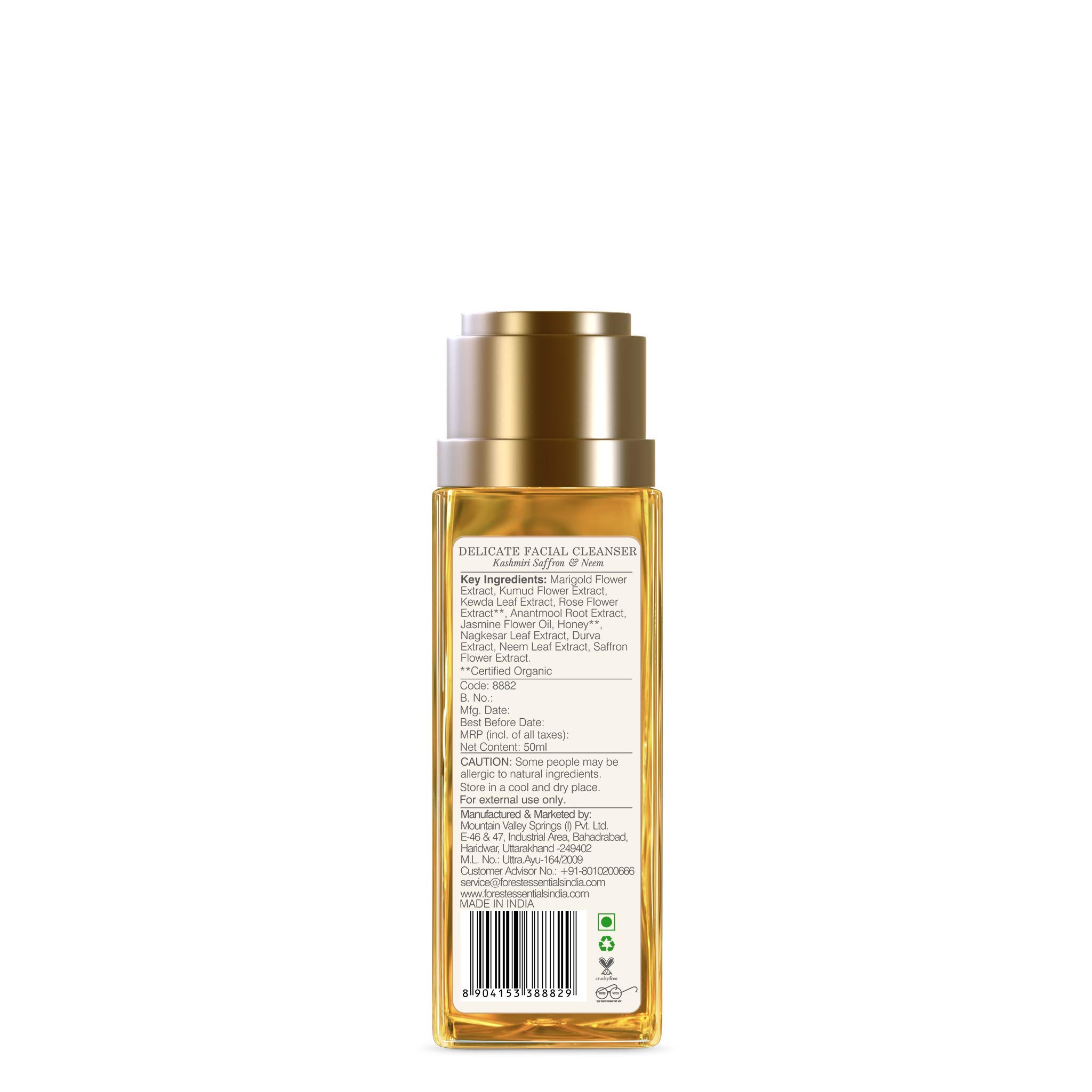 Forest Essentials Delicate Facial Cleanser Kashmiri Saffron & Neem& Forest Essentials Silkening Shower Wash Iced Pomegranate & Kerala Lime – view 4