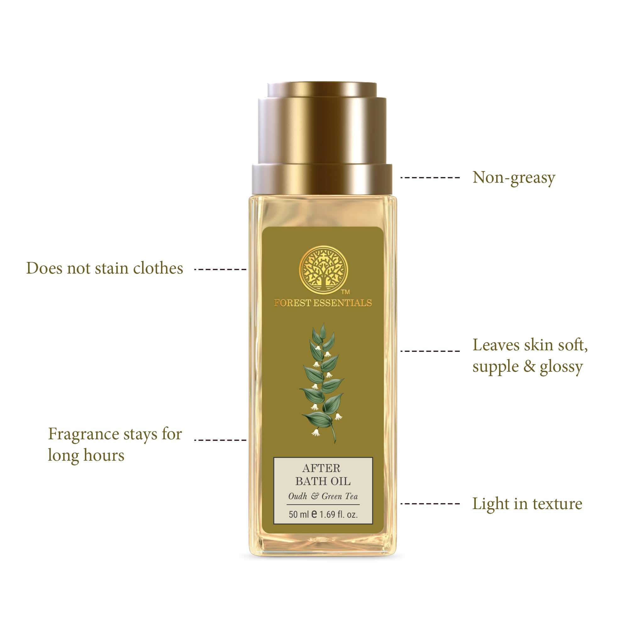 Forest Essentials After Bath Oil Oudh & Green Tea – view 3