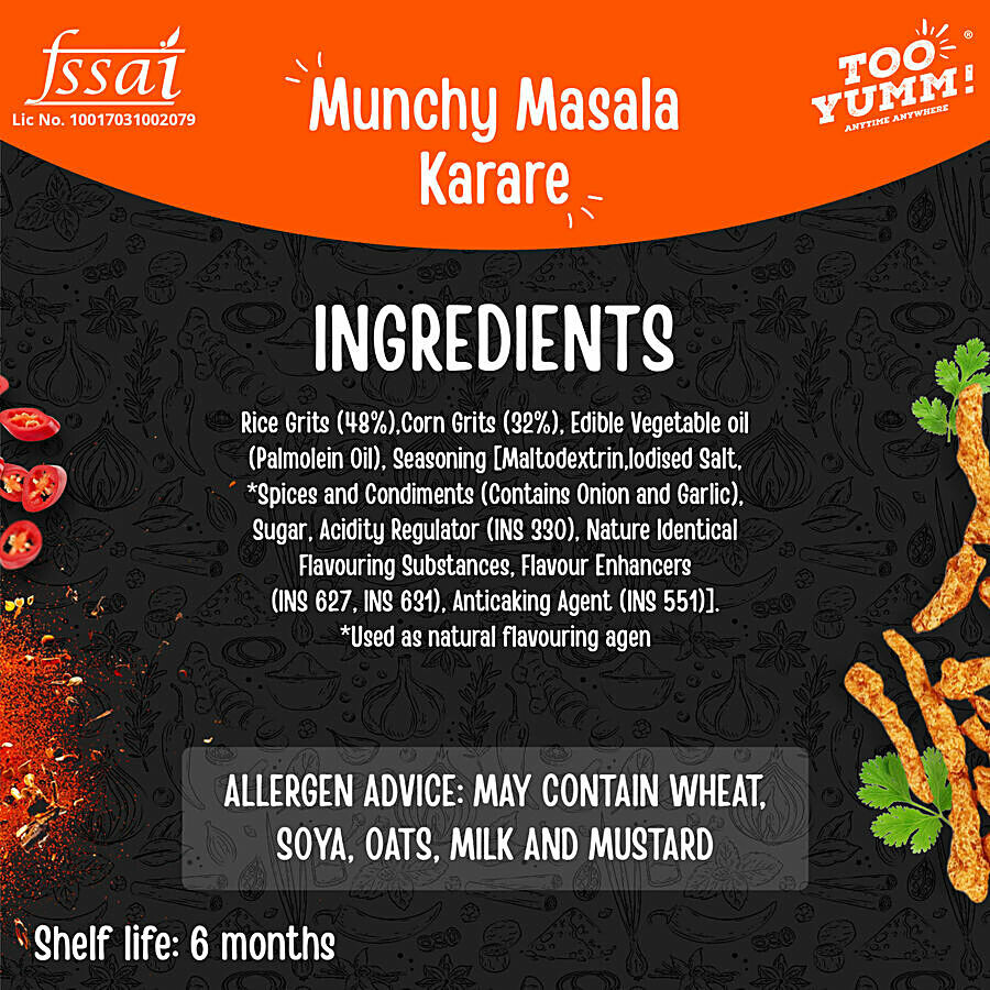 Too Yumm! Munchy Masala Flavour Karare Namkeen 70 g – view 3