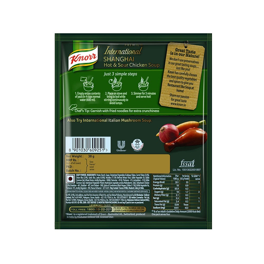 Knorr Shanghai Hot & Sour Chicken Soup, 38g – view 3