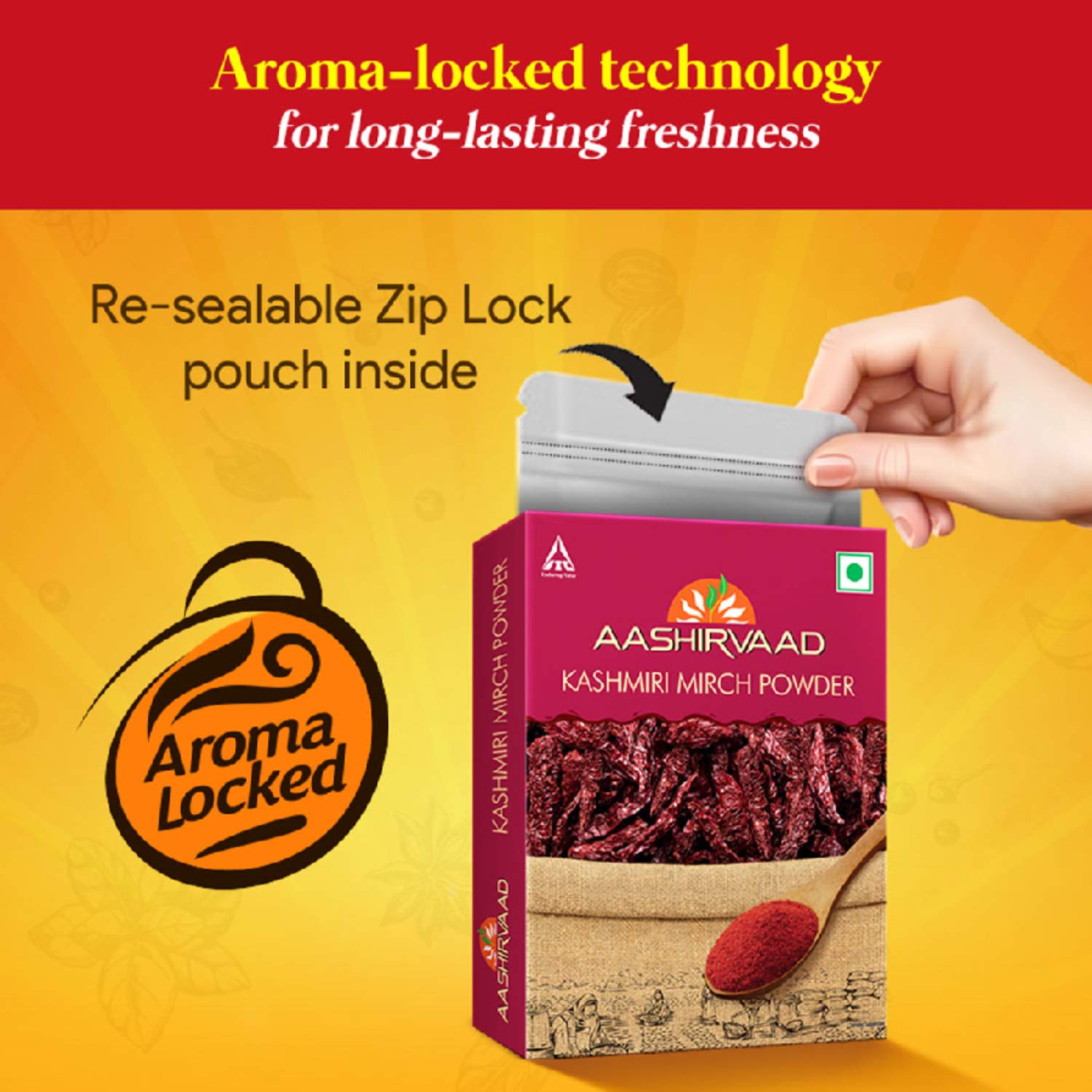 Aashirvaad Kashmiri Mirch Powder, 100g – view 3