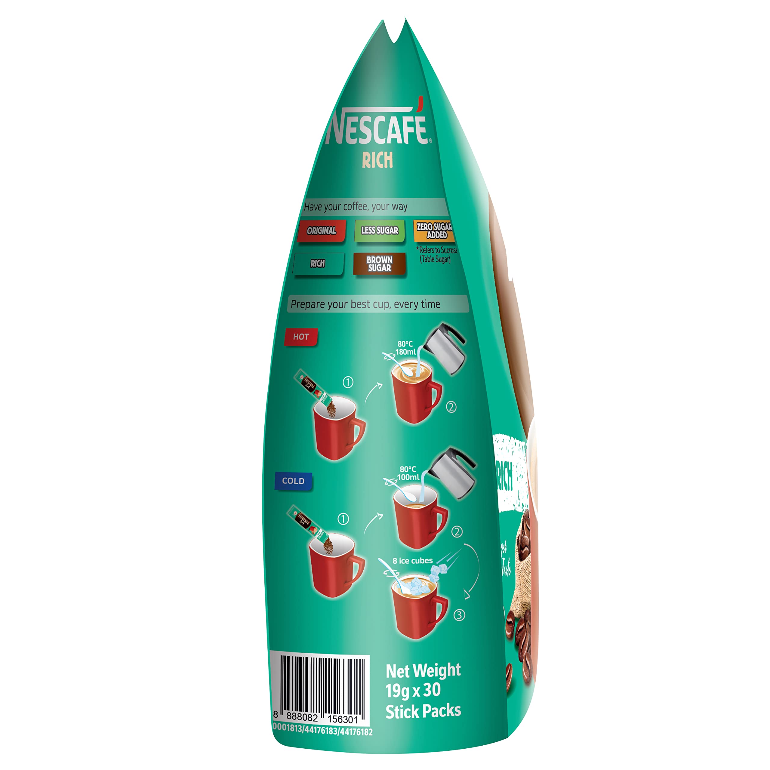 Nescafe 3 in 1 Rich Coffee Powder - 25 Sachets Bag, 475 g – view 3