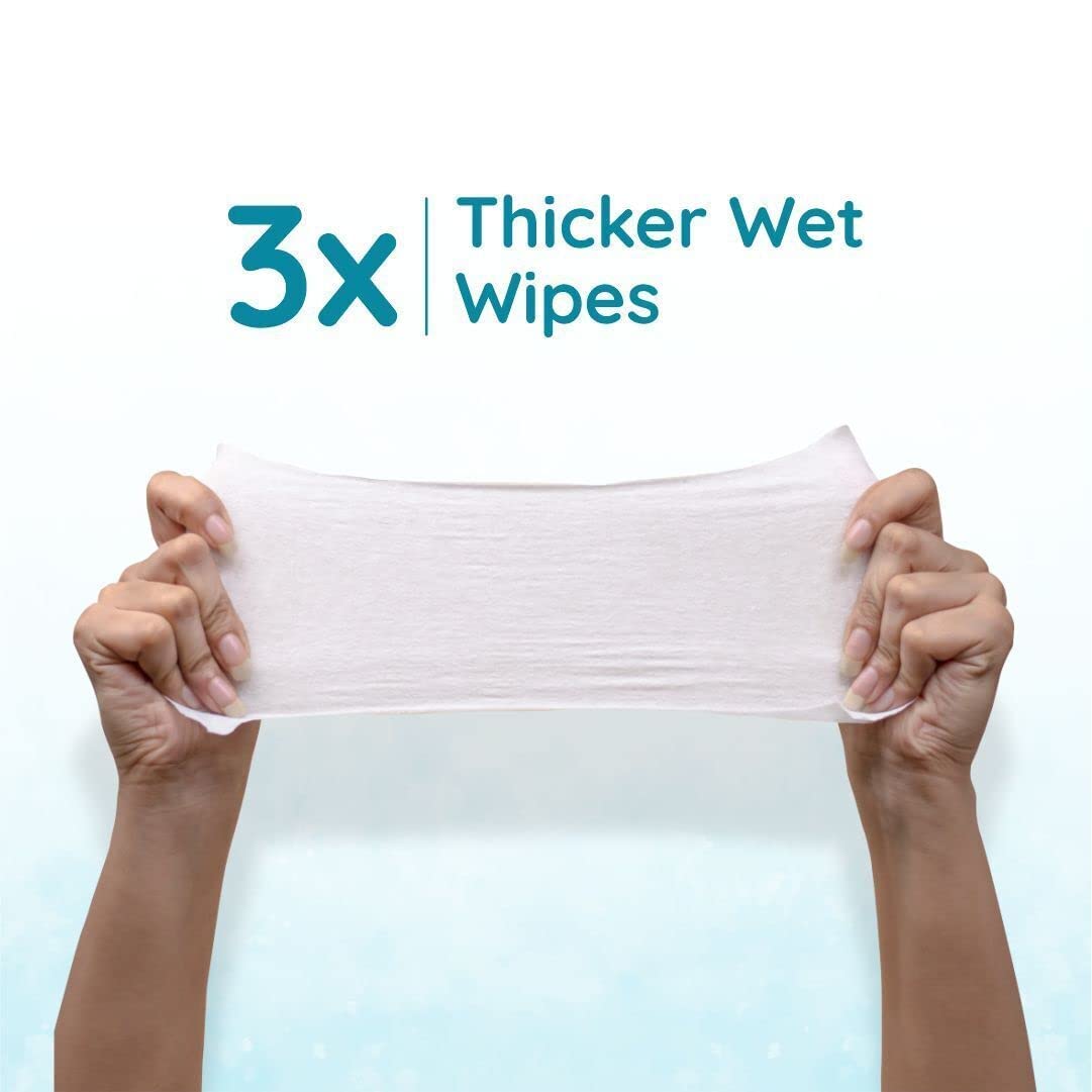 Mother Sparsh 99% Pure Water Baby Wipes (40 Unscented Wipes) Travel Friendly Pack made with Plant Based Fabric – view 5
