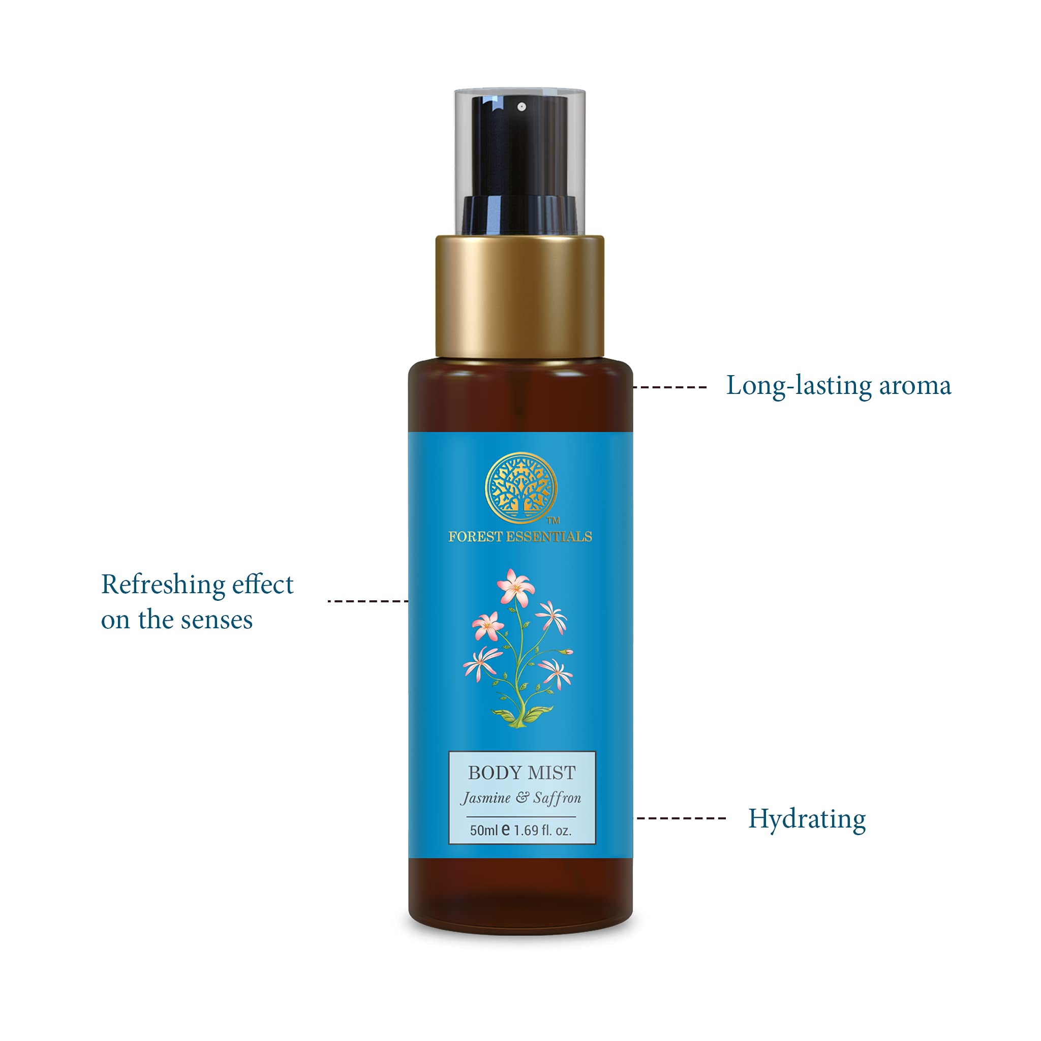 Forest Essentials Travel Size Body Mist Jasmine & Saffron – view 2