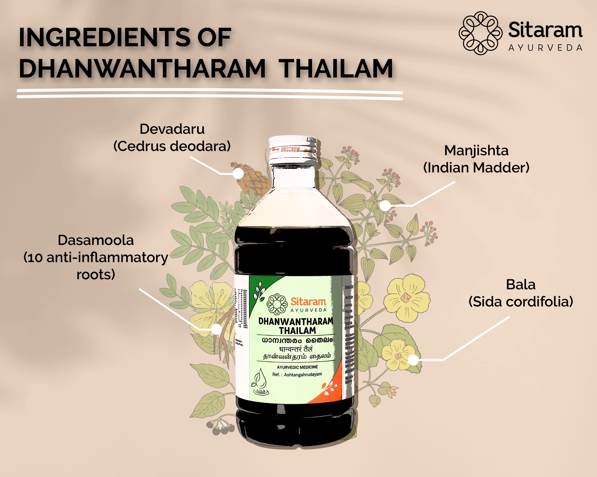 Sitaram Ayurveda Dhanwantaram Thailam 450ml – view 3
