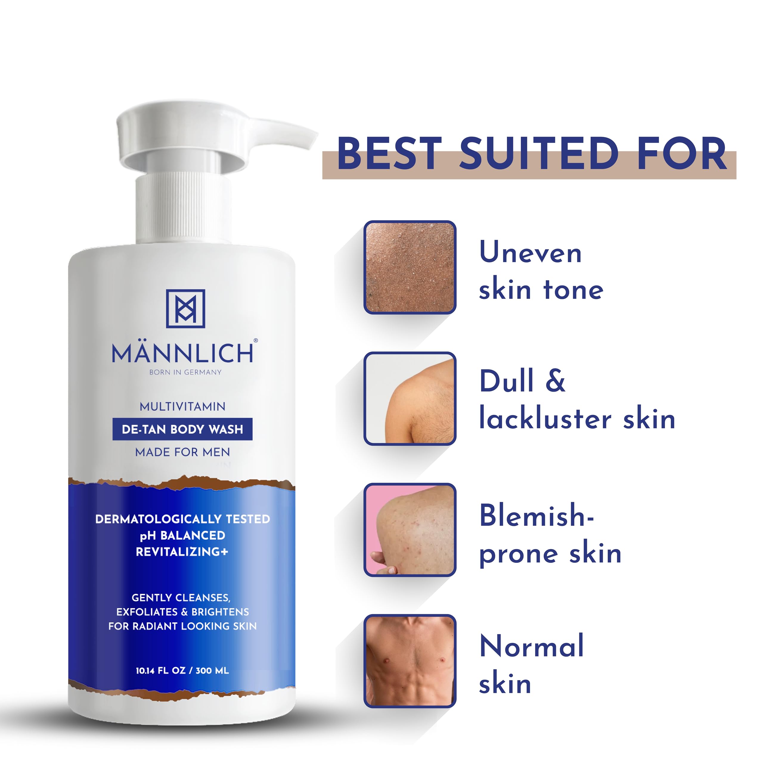 Mannlich De-Tan & Detox Body Wash (300 ml) – view 3