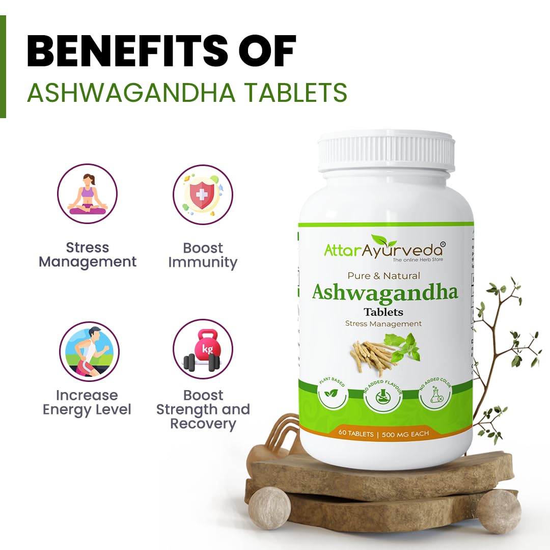 Attar Ayurveda Ashwagandha tablet (500mg) - 60 tablets – view 3