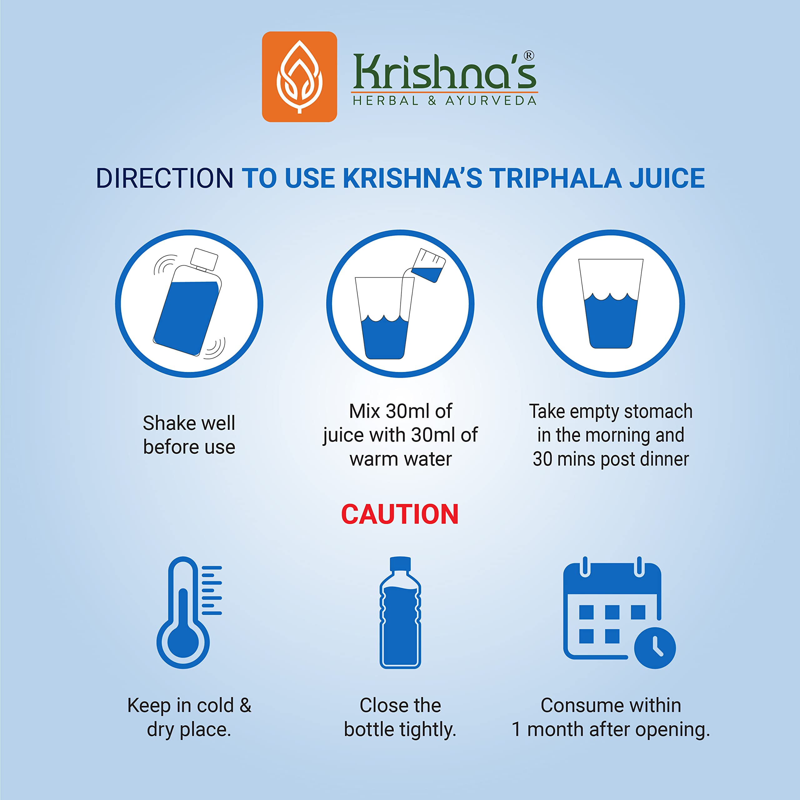 KRISHNA'S HERBAL & AYURVEDA Triphala Juice - 1000 Ml – view 6