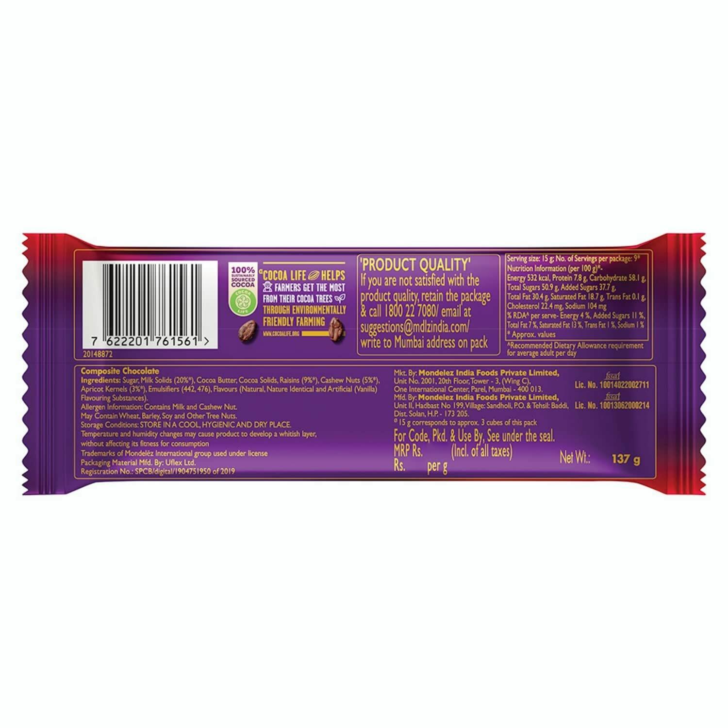 Cadbury Dairy Milk Silk Fruit And Nut Chocolate 137G X 3 Pcs – view 5