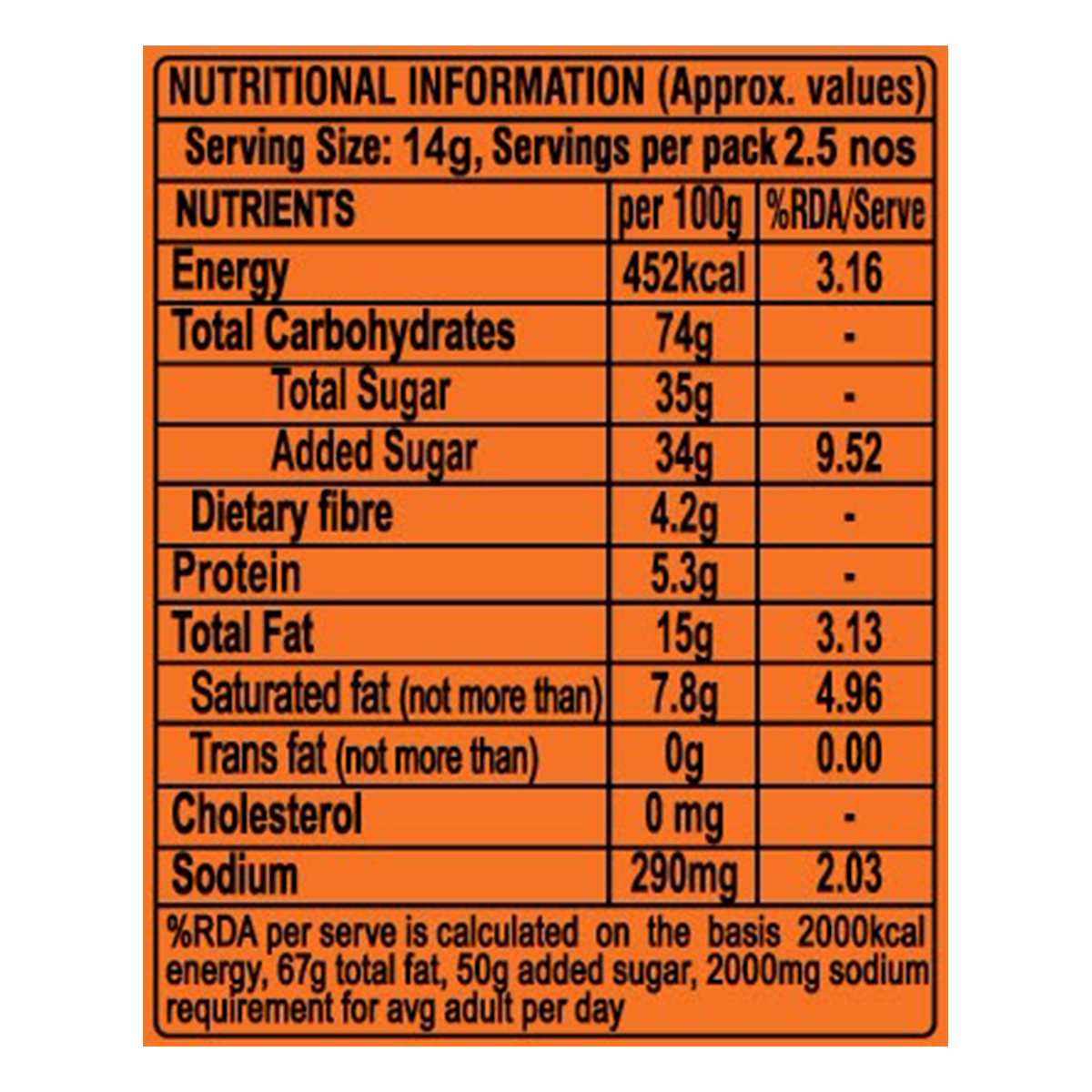 Patanjali Creamfeast Orange Biscuit 35 g – view 5