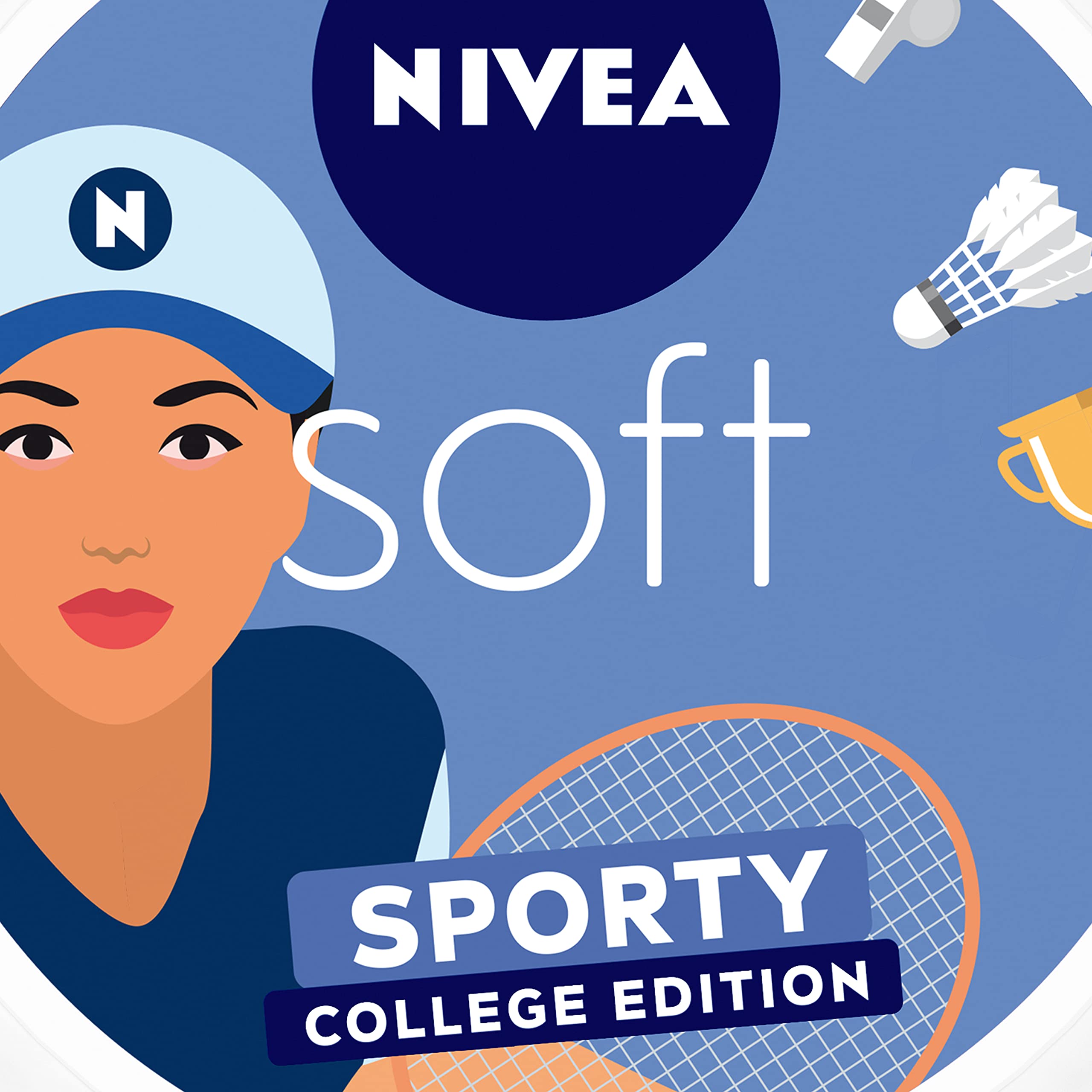 Nivea Soft Moisturizer for Face, Hand & Body, Non Sticky Cream, Sporty College Edition, 100 ml – view 6