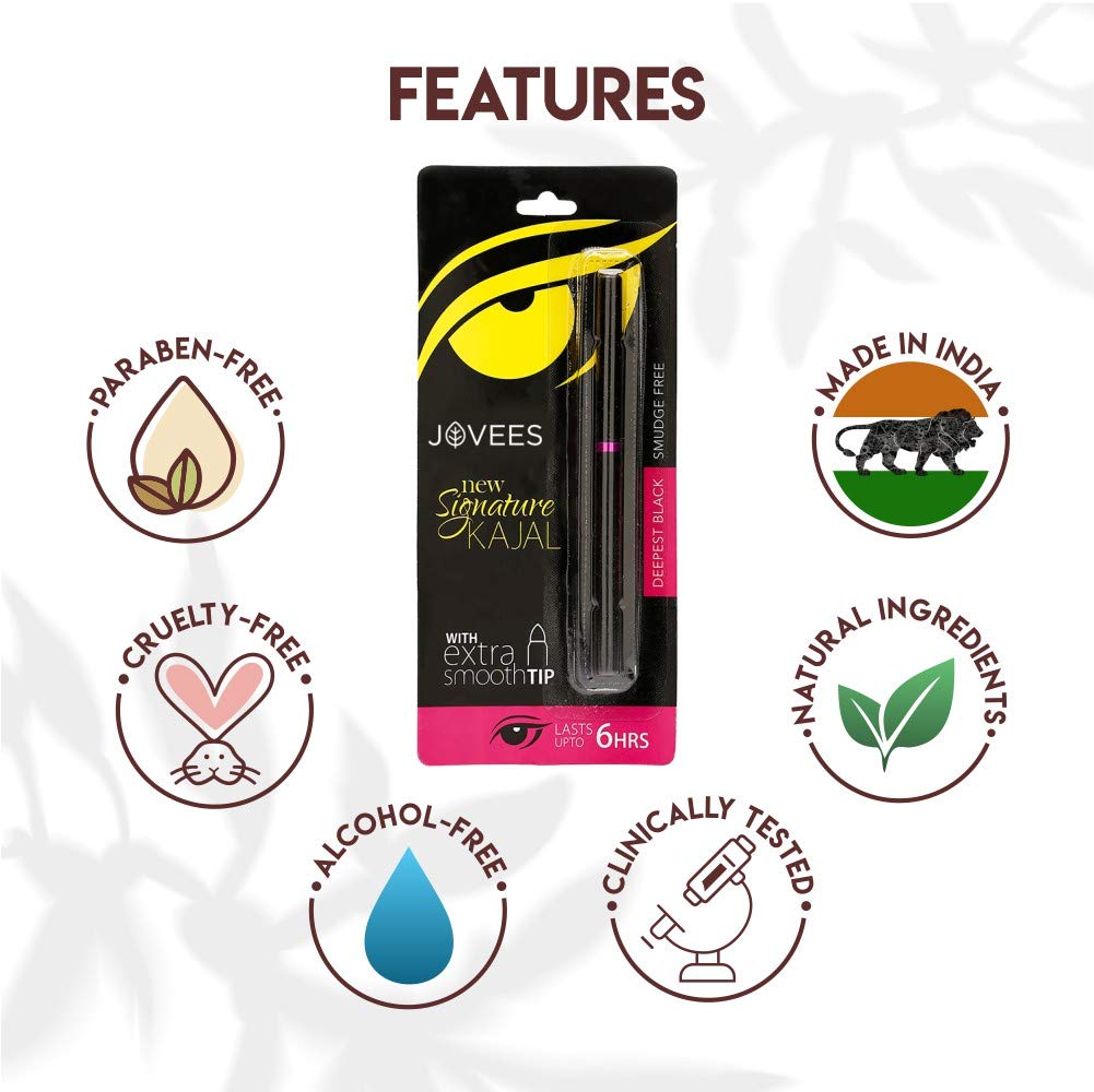 Jovees Herbal New Signature Kajal With Extra Smooth Tip, 3 gms – view 3