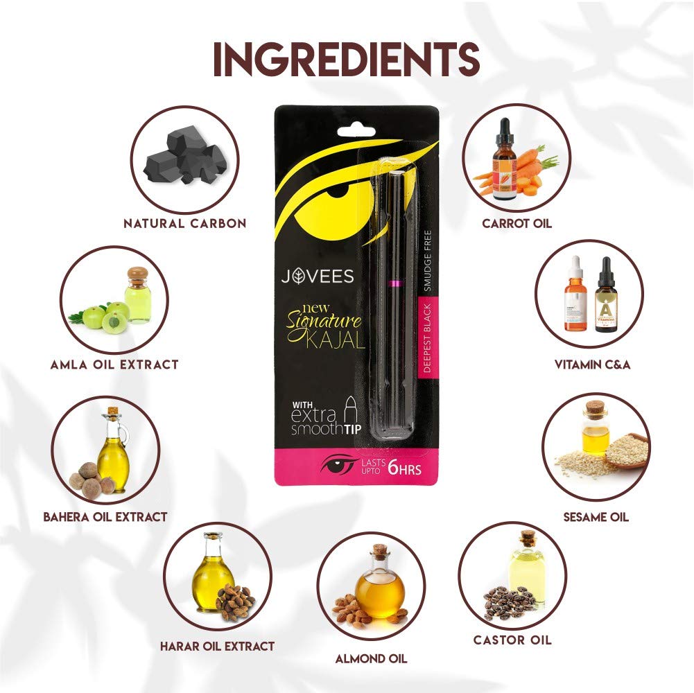 Jovees Herbal New Signature Kajal With Extra Smooth Tip, 3 gms – view 4