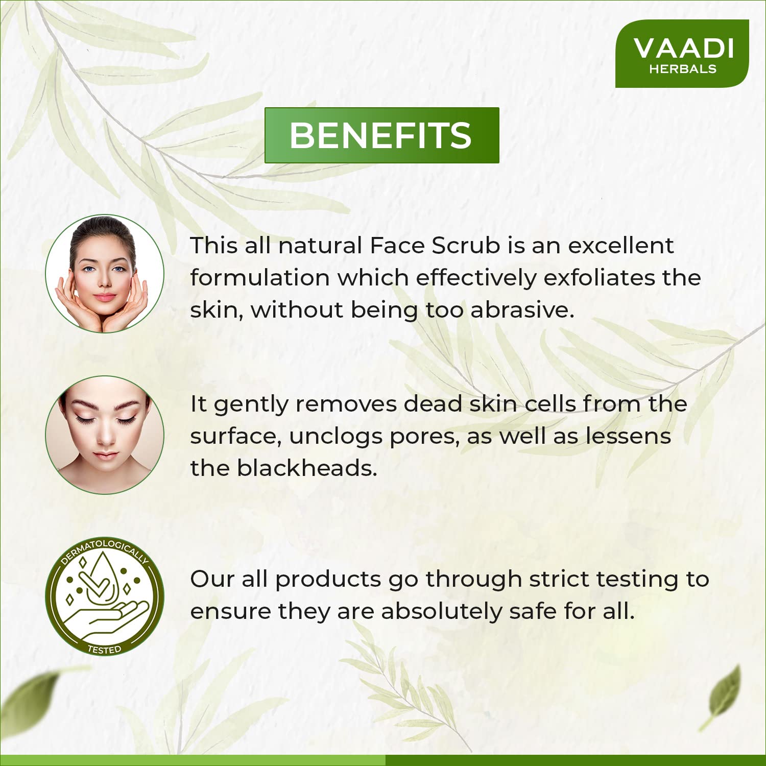 Vaadi Herbals Face and Body Scrub with Walnut and Apricot, 110gms x 2 – view 2