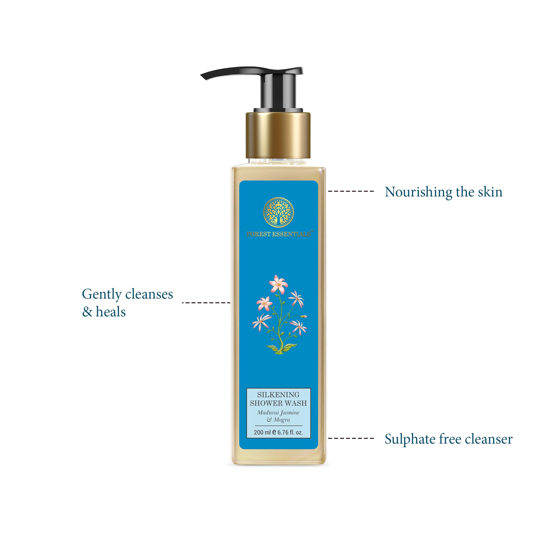 Forest Essentials After Bath Oil Madurai Jasmine & Forest Essentials Silkening Shower Wash Indian Rose Absolute & Forest Essentials Silkening Shower Wash Madurai Jasmine & Mogra – view 7