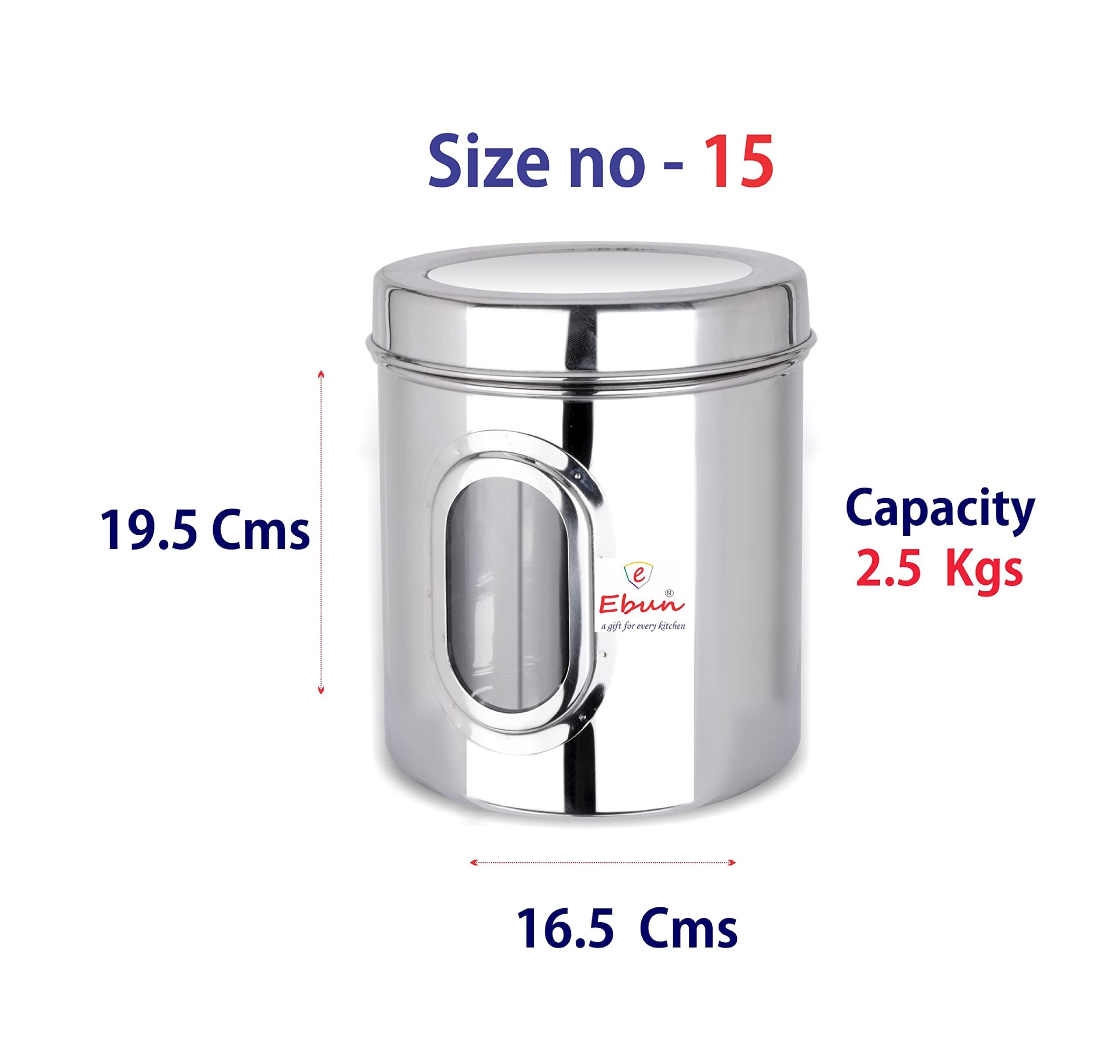 Ebun Stainless Steel See Through Transparent Containers – view 4