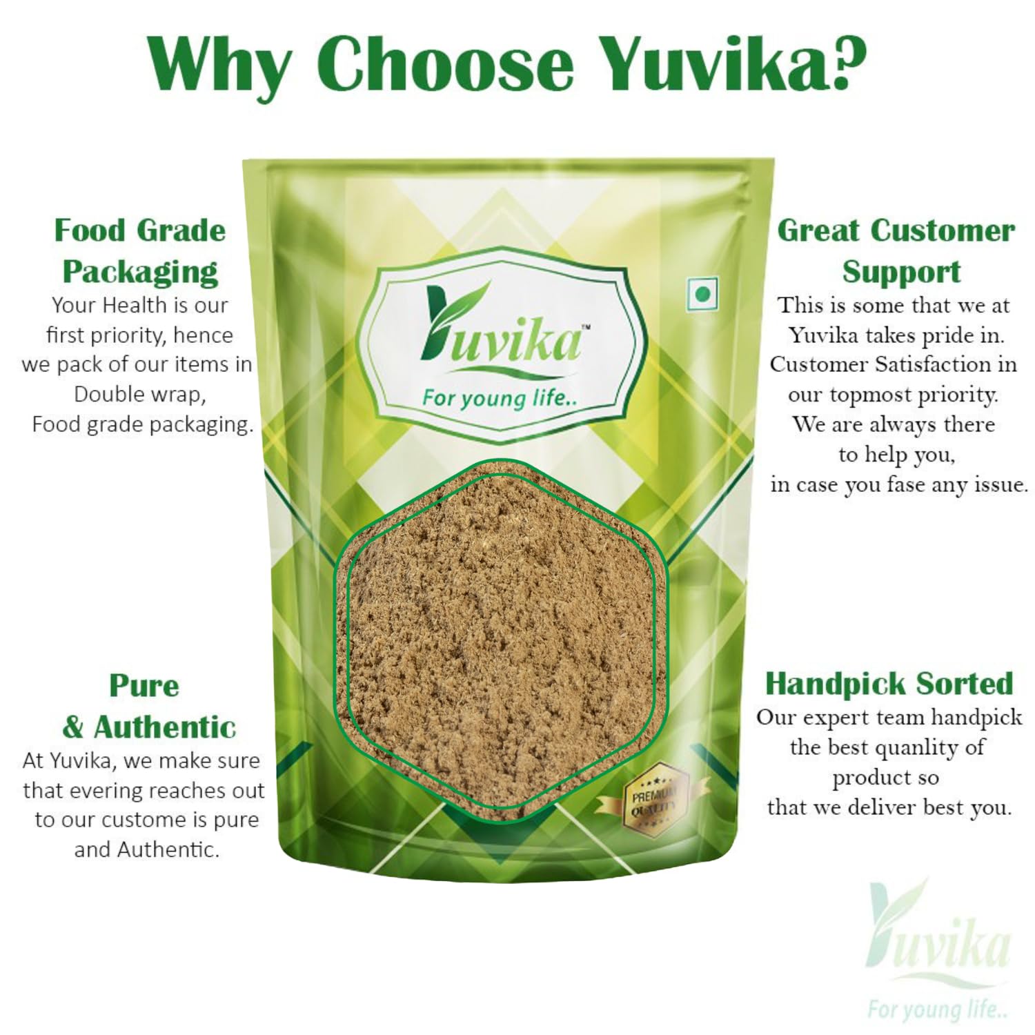 Yuvika Bhumi Amla Powder - Bhoomi Powder- Phyllanthus Niruri - Fillanto Niruhi 100 Grams – view 3