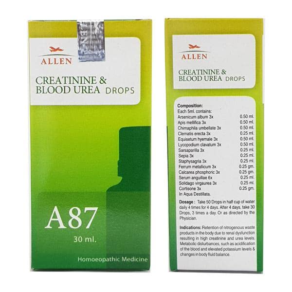 Allen Homoeopathy A87 drop bottle with 30 ml quantity